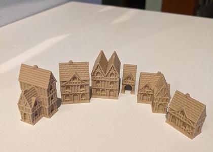 Wee Burgh Medieval Town or City (timberframe set01)
