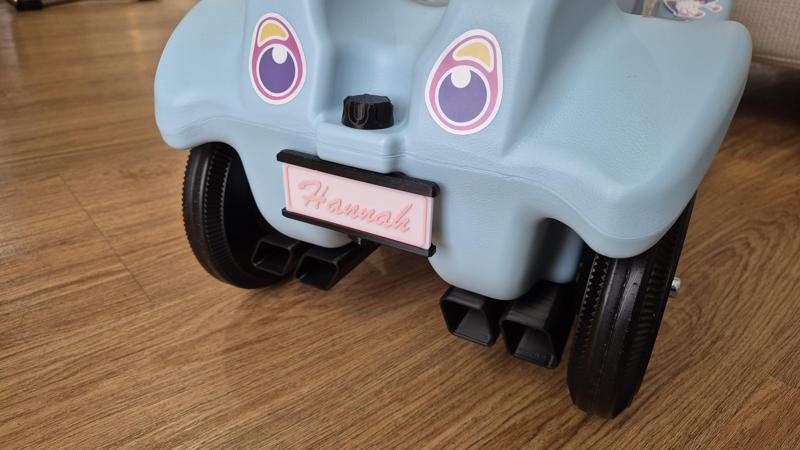 Bobby Car Nameplate - License Plate - Nummernschild