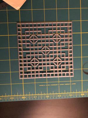 Interlocking Squares Chinese Window Lattice