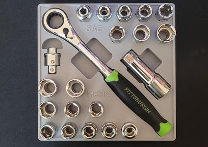 Pittsburgh Go-Thru Socket Set Tool Tray