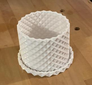Planter #7 - Knurled Tessellation planter pot