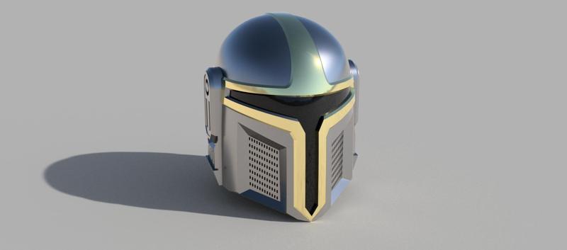 The Crusader: Custom made Mandalorian Helmet STL File (3D Print File)