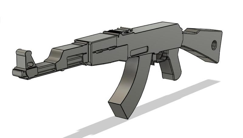 Ak47 keychain detailed/simple