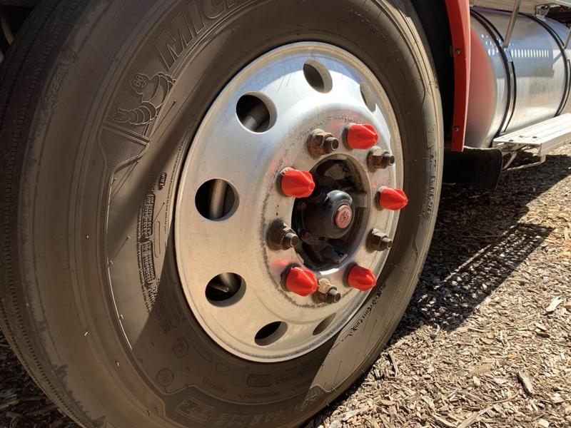 Tractor Trailer Threaded Lug Nut Cover in Magnum Hollow Point Style