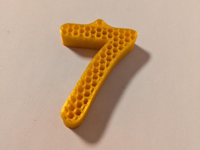 Number Hexagon Pendant 7