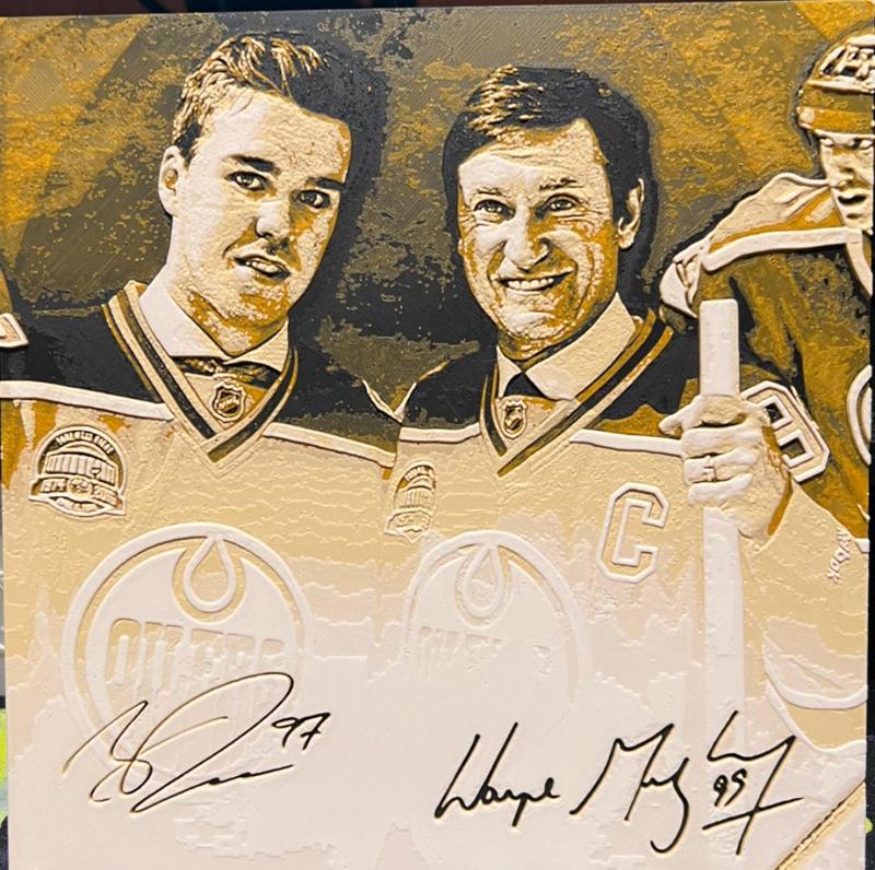 Connor McDavid & Wayne Gretzky- Autograph Hueforge