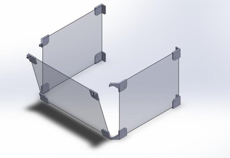 MakerBot Replicator+ Front/Side Enclosure Parts
