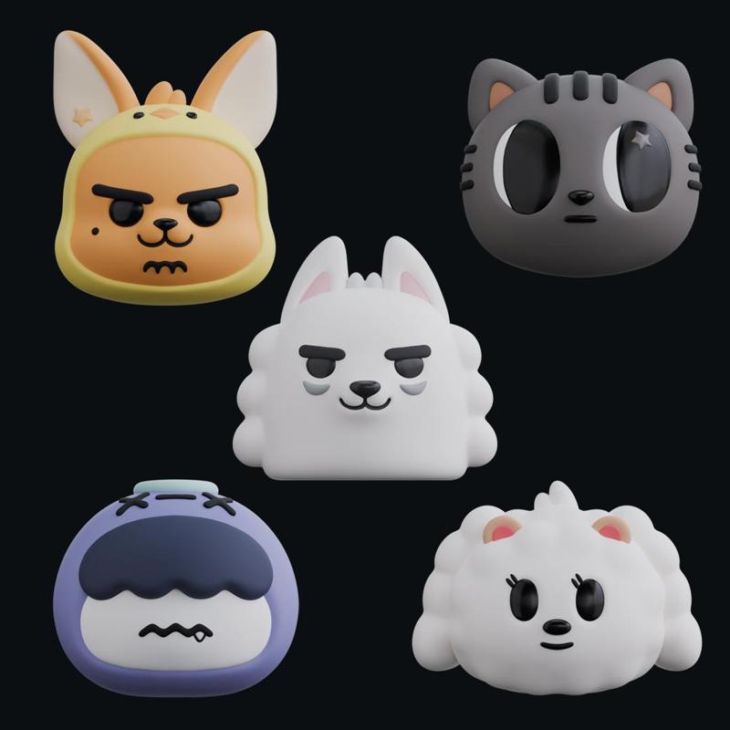 PPULBATU HEADS TXT KPOP + KEYCHAINS