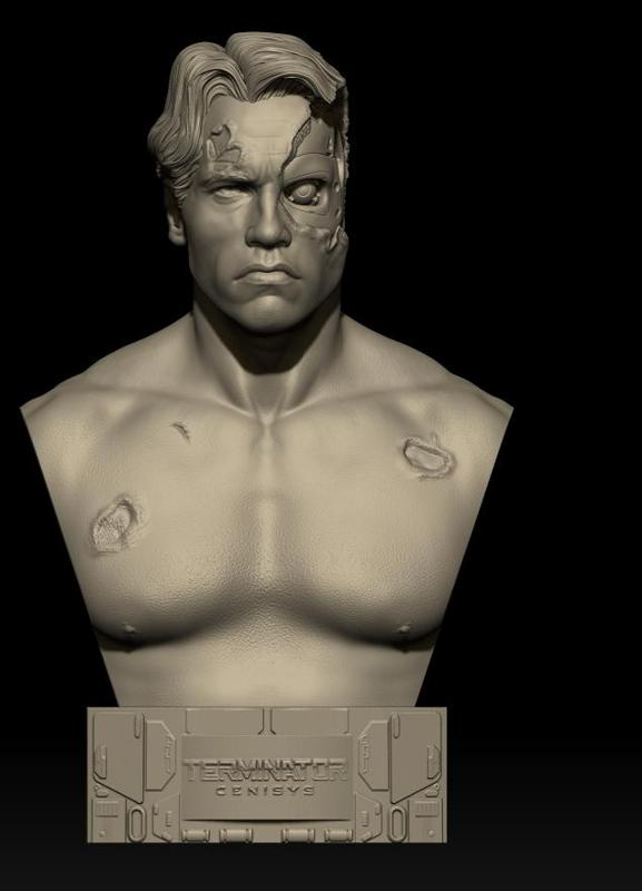 Terminator T-800 1984 busto from Terminator Genysis