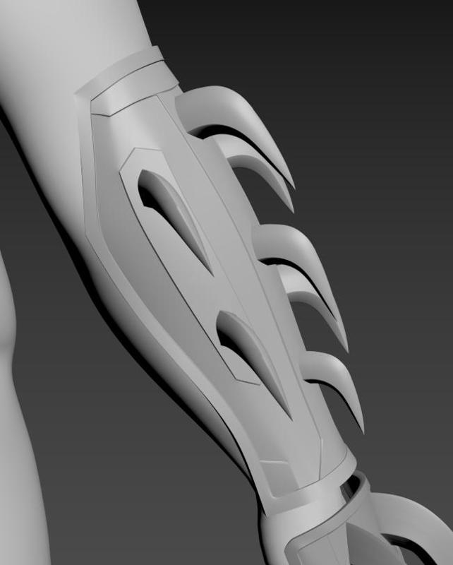 Shredder from TMNT forearms part  3D print model