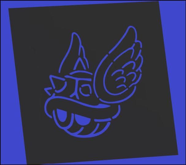 blue spiny carapace stencil