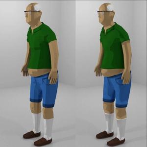 [WIP] Donald - Low Poly Grumpy Old Man [Multipart]