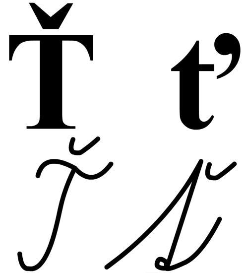 Simple letter Ťť