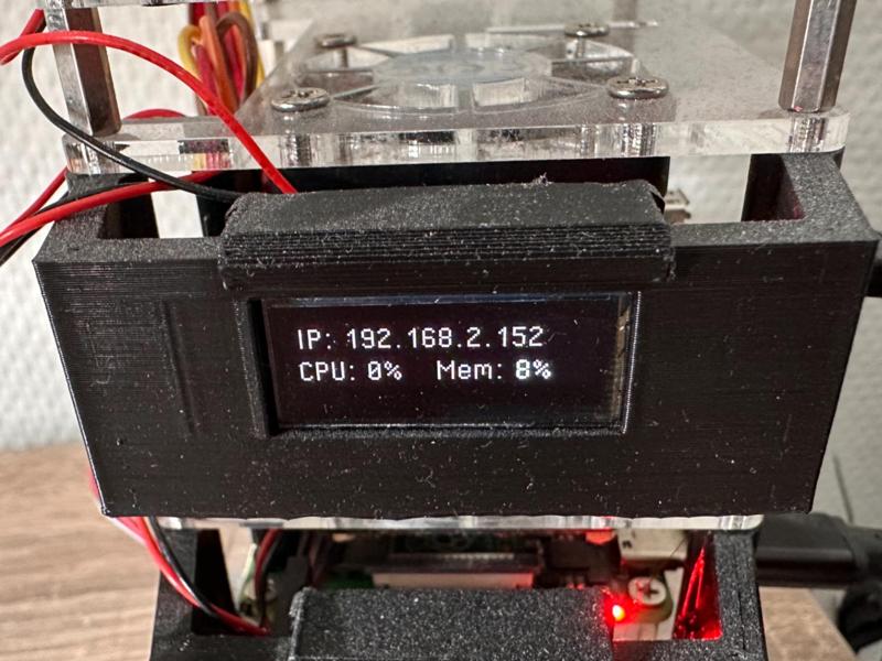 Raspberry Pi OLED-mount