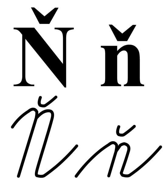 Simple letter Ňň