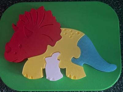 Triceratops - puzzle for kids