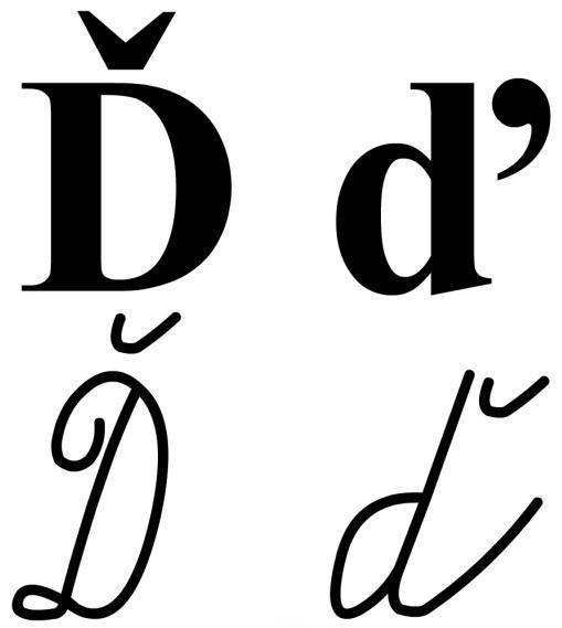 Simple letter Ďď