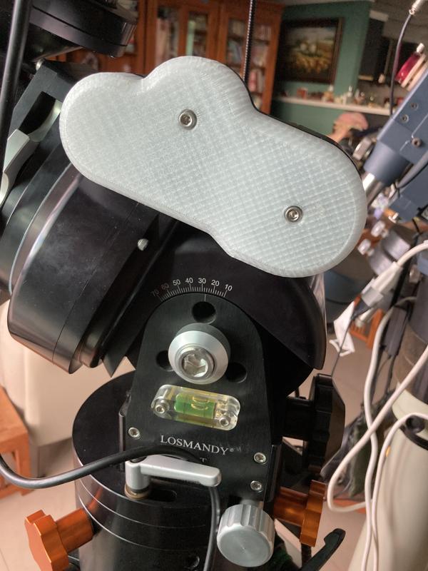 RA transmission axes cover for Losmandy G11T equatorial mount