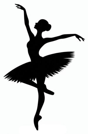 Stencil, wall art: Ballet dancer 3