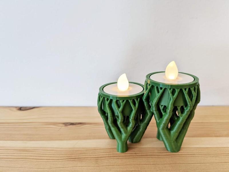 Organic tealight holder