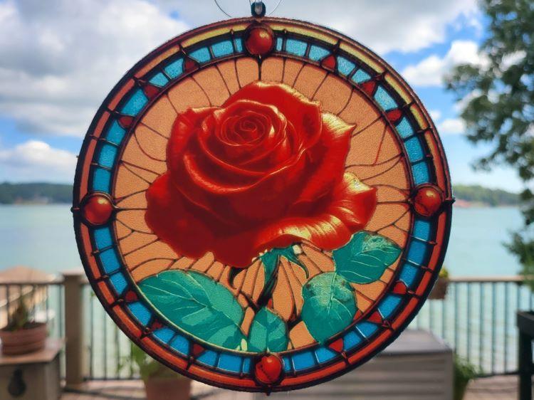 HueForge Stained Glass Rose