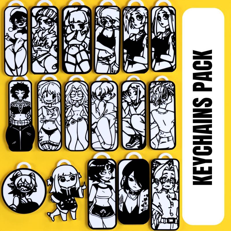 Keychain Anime Key Ring Pack 17 key rings