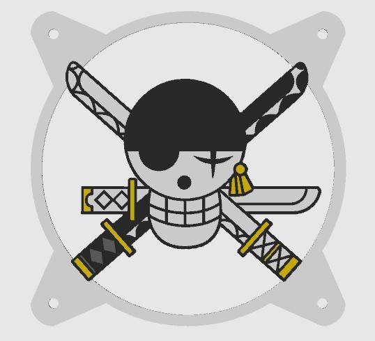 Zoro Flag one piece – Multicolor AMS Ready | 120mm Anime PC Mod