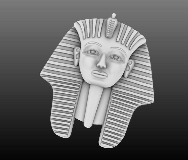Regal Pharaoh Headpiece Pendant Design