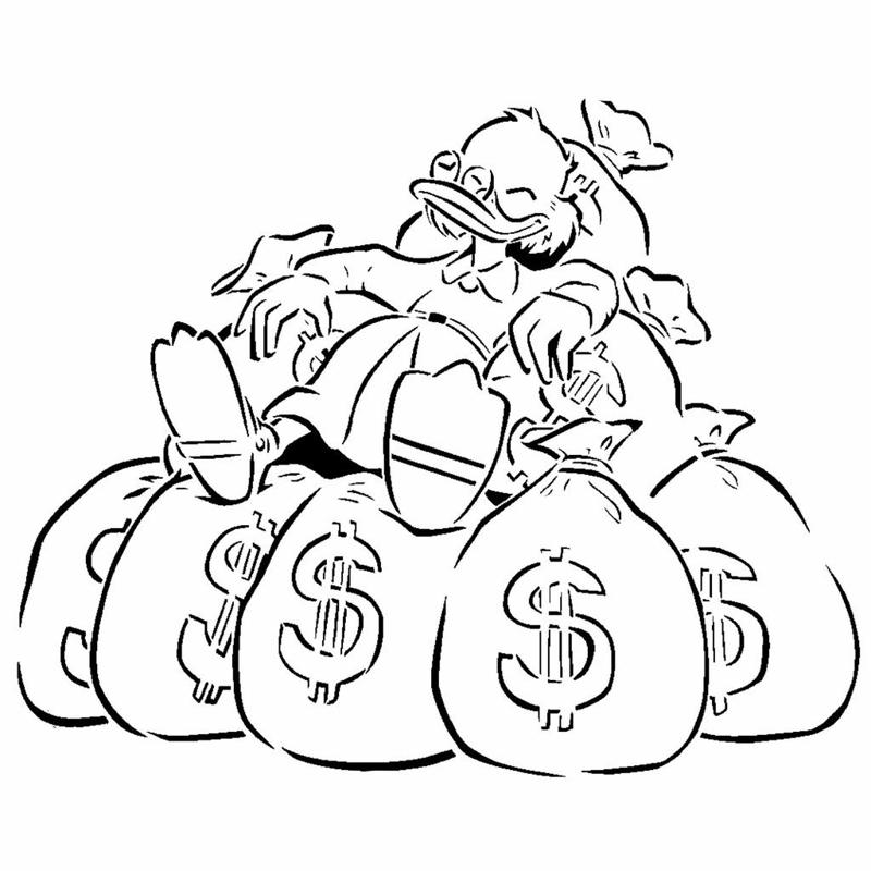 Scrooge McDuck stencil 2