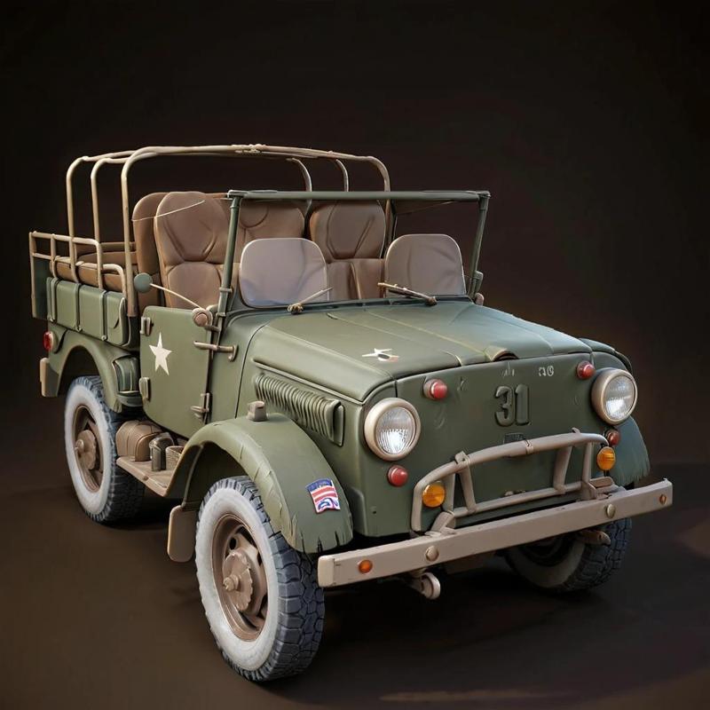 Vintage Military Jeep