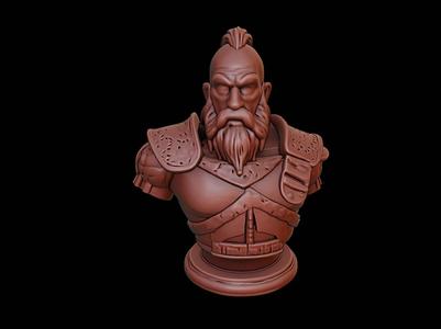 Barbarian Warlord Bust
