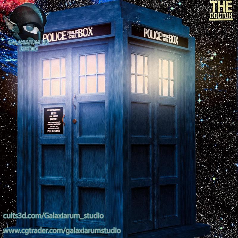 Tardis time machine (blue box)