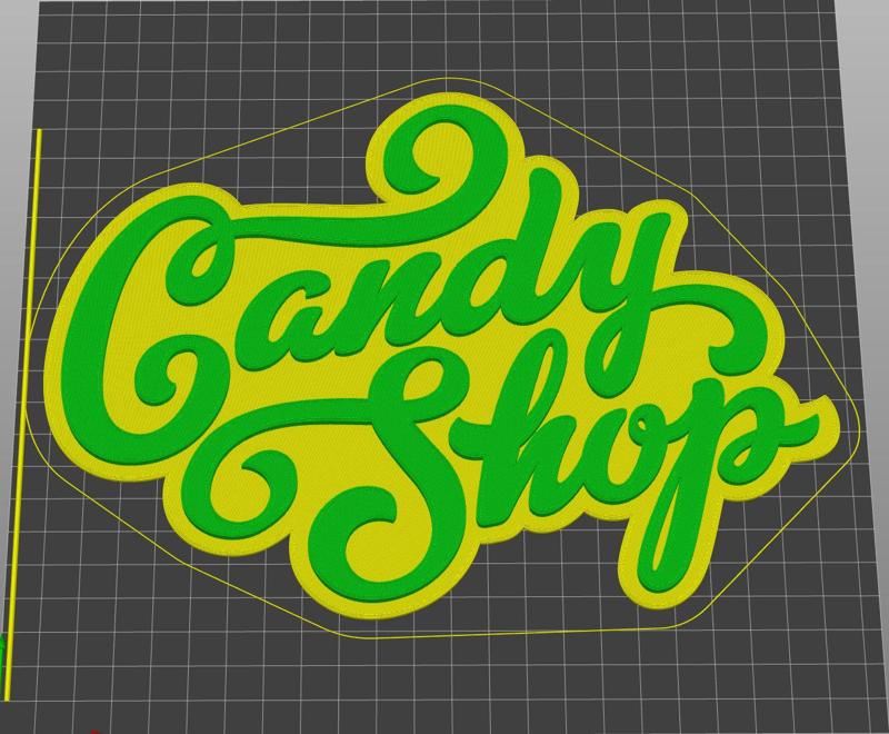 Dual Color CandyShop Wall Art