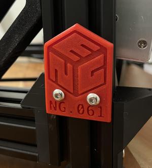 E3NG Serial Plate for 2040 Upright
