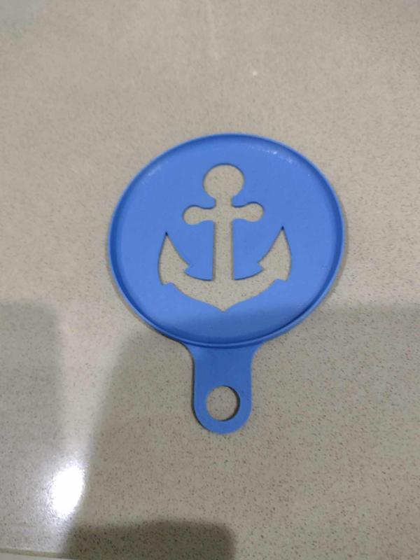 Anchor Coffee Stencil