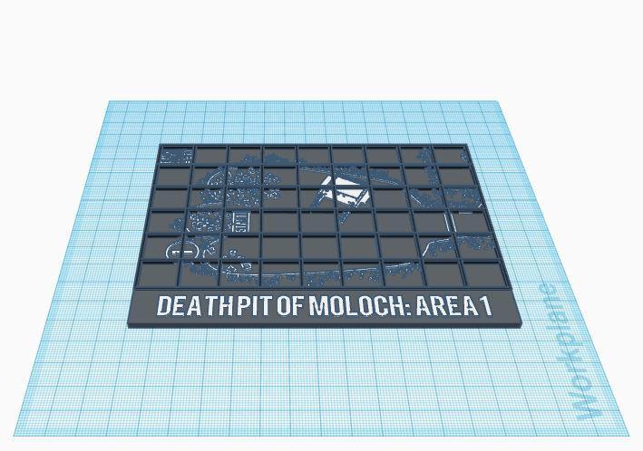 Death Pit of Moloch Playable Areas and Accessories