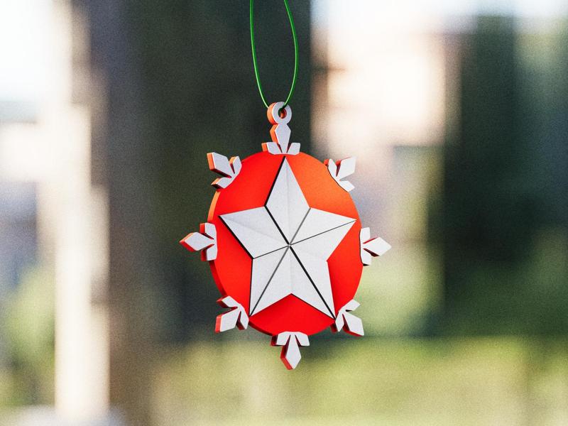 Classic Christmas Ornament in Multiple Colors