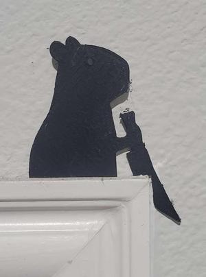 Knife Capybara Door Topper