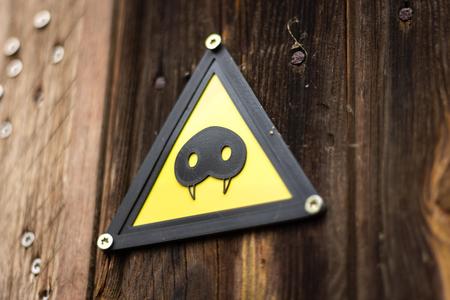 VAMPIRE PIG SNOUT warning sign