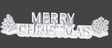Merry Christmas avec sapin et flocon