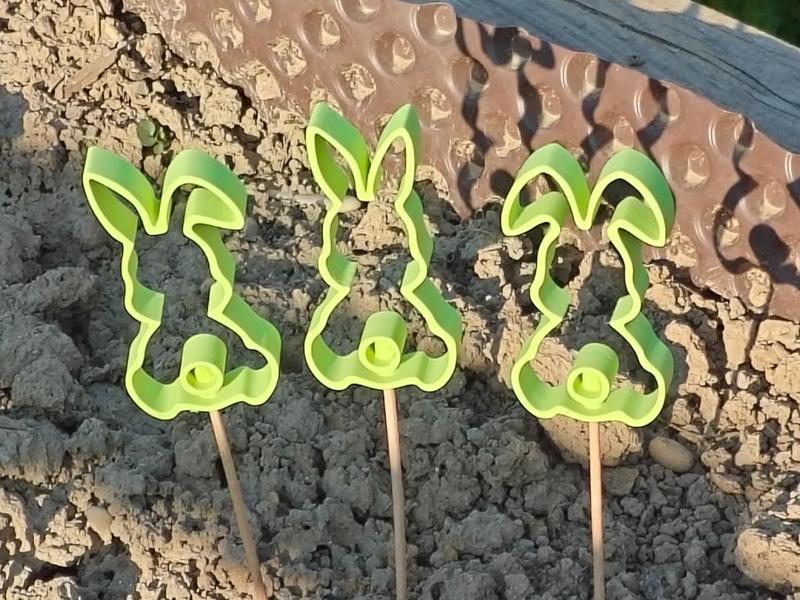 Wooden stick bunny decorations