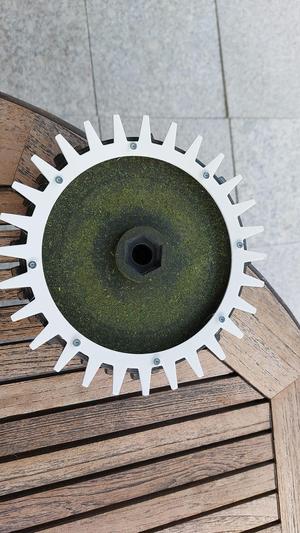 Spikes for lawn mower robot