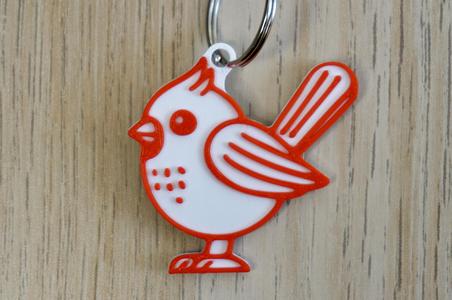 Cute Cardinal Keychain