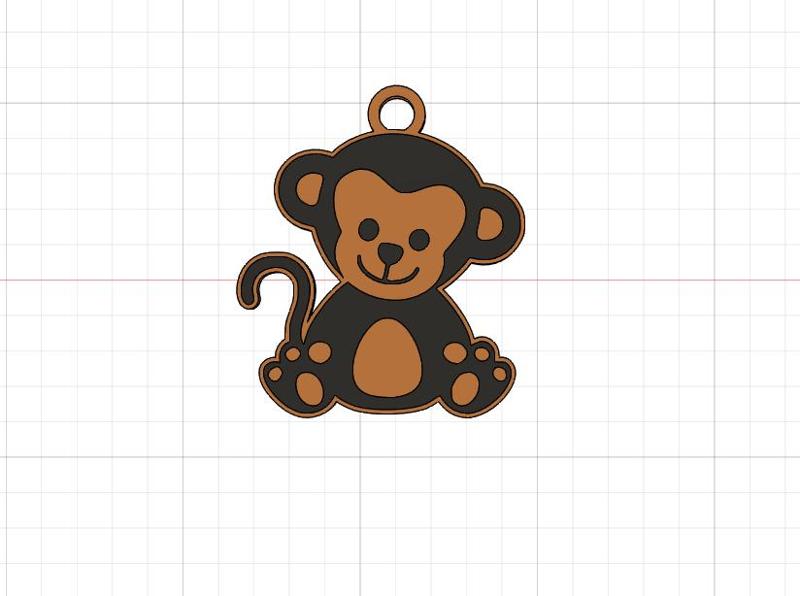 Monkey Keychain