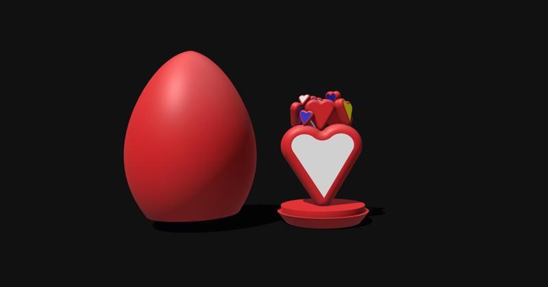 Heart with Hearts Easter egg