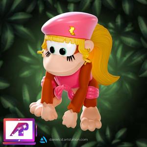 ChessPack Dixie Kong Rareware era 3D print model