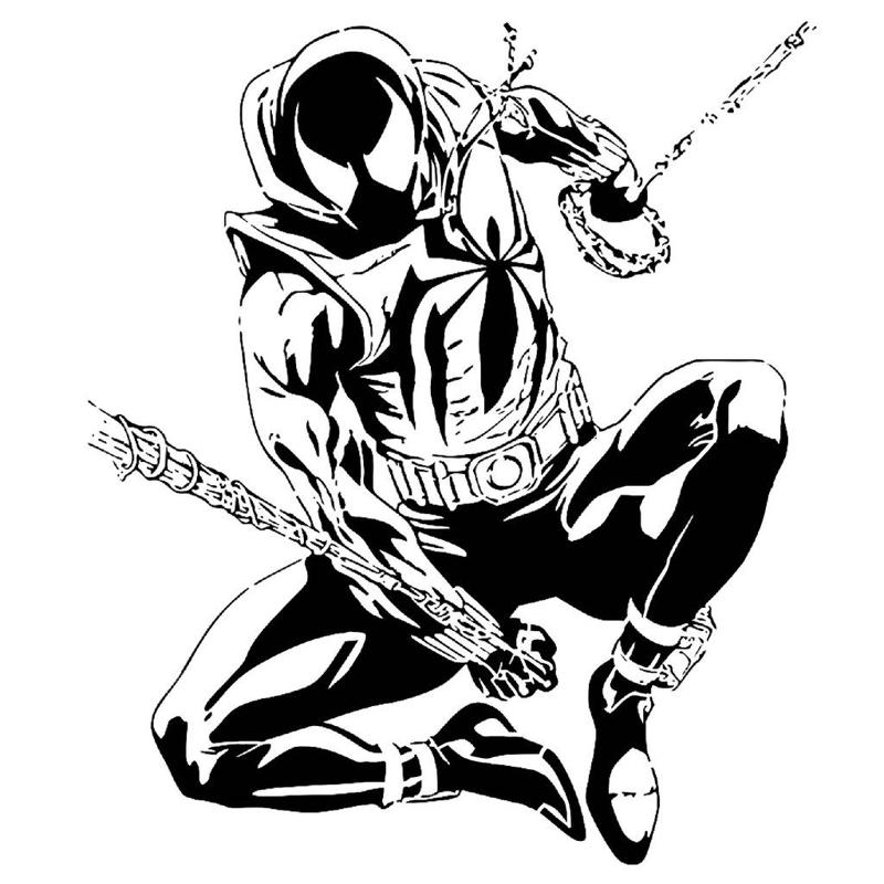 Scarlet Spiderman stencil