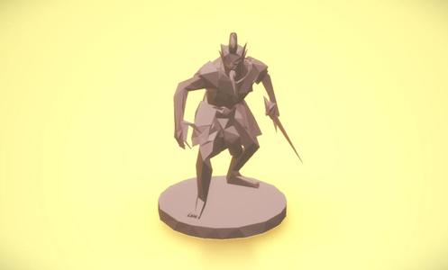 Low-Poly MUTANT WARRIOR - Miniature