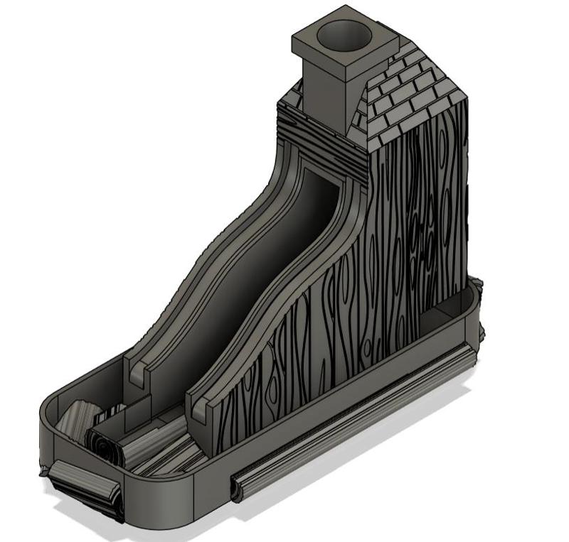 Log flume dice tower