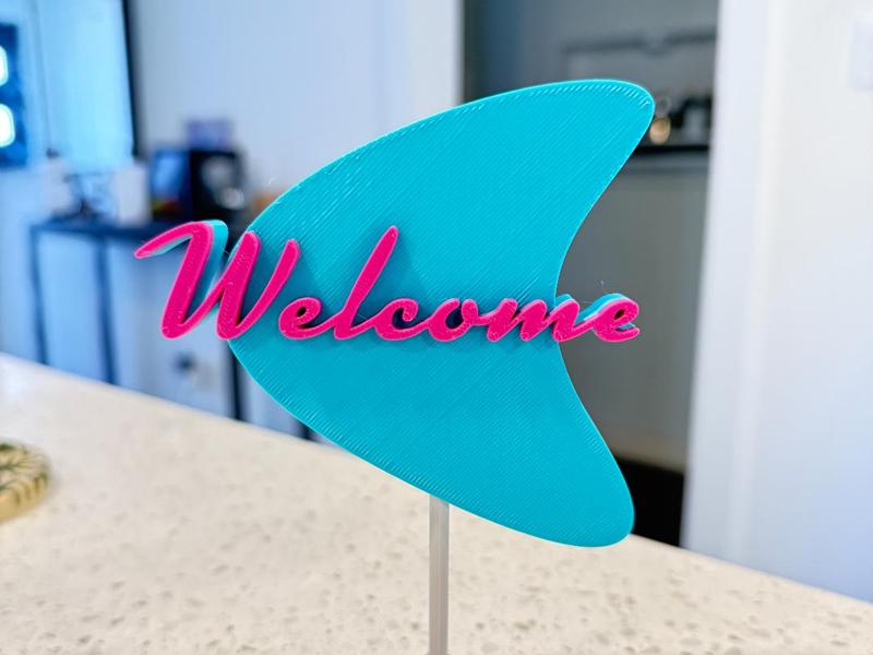 Welcome Sign   Atomic Age Retro Style